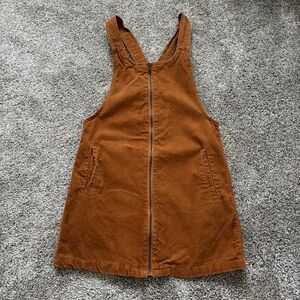 Forever 21 Brown Corduroy Overall Dress